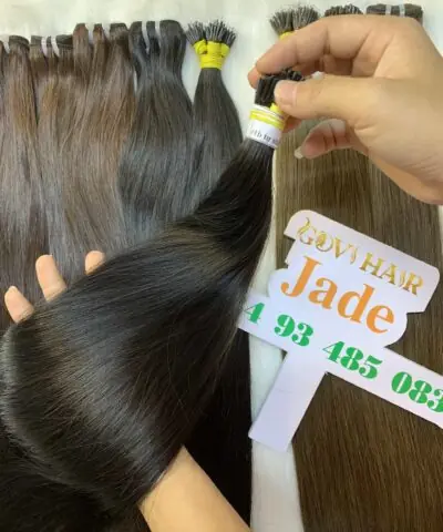 I-tip hair extension 1b natural black color