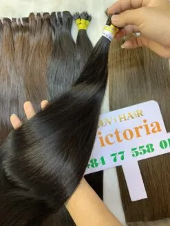 26 Inch Straight #1B Natural Black I Tip Hair Extensions Premium Human Hair 8 I-tip hair extension 1b natural black color vietnamese hair