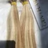 24 Inch Straight Mix Piano #18/613 I Tip Hair Extensions Raw Hair 12 I-Tip Hair Extensions Mix Piano Blonde Color