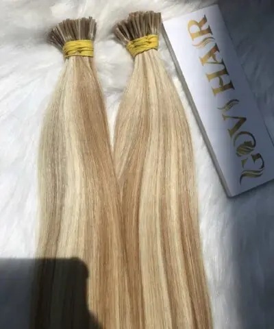 I-Tip Hair Extensions Mix Piano Blonde Color