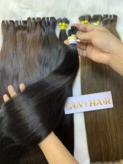 I-tip hair extensions 1b natural black color vietnamese hair