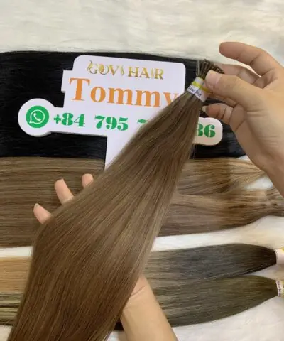 I-Tip Hair Extensions Caramel Lized Color Vietnamese Hair