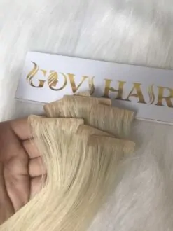 Invisible Tape Hair Extensions Blonde Color Vietnamese Hair