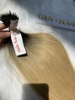 Nanoring Hair Extension Straight Ombre Color 100% Human Hair