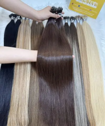 22 Inch Straight #4 Medium Brown Color Nano Ring Hair Extensions