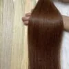20 Inch Straight #6 Chestnut Brown I Tip Hair Extensions Virgin Hair