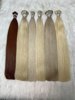 20 Inch Straight Ivory I Tip Hair Extensions