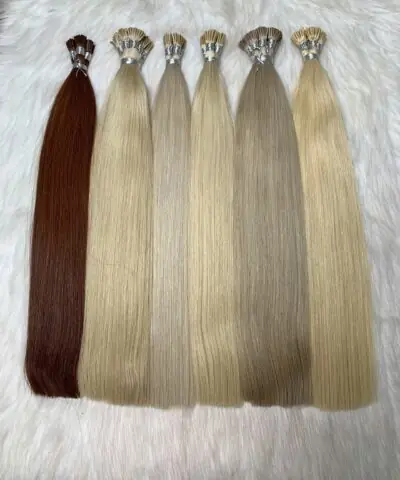 20 Inch Straight Ivory I Tip Hair Extensions