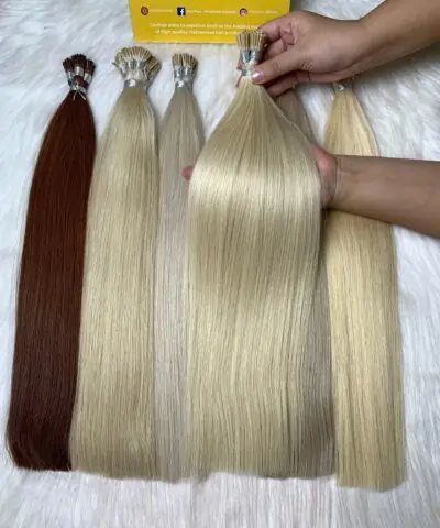 20 Inch Straight Ivory I Tip Hair Extensions 100% Human Hair