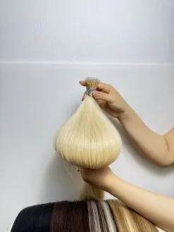 Straight #60 Natural Blonde Nano Ring Hair Extensions