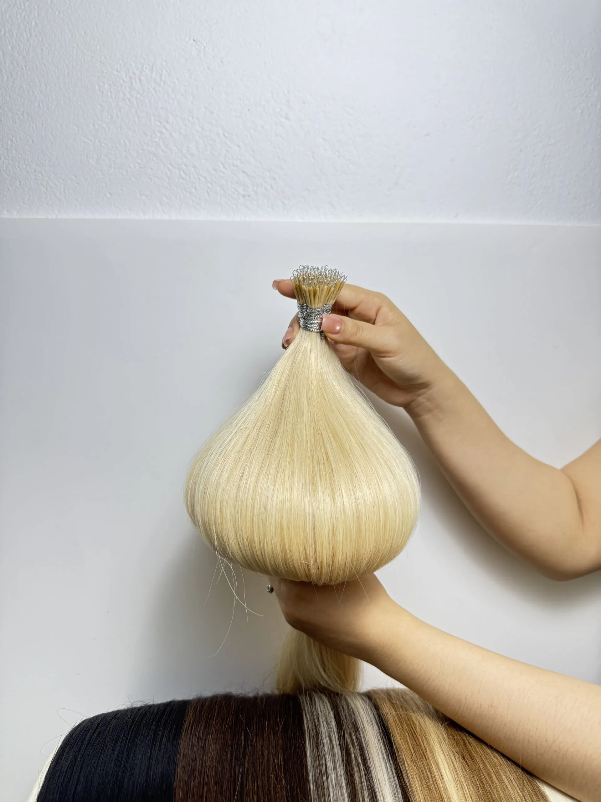 Straight #60 Natural Blonde Nano Ring Hair Extensions