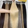 22 Inch Straight #60 Natural Blonde Nano Ring Hair Extensions