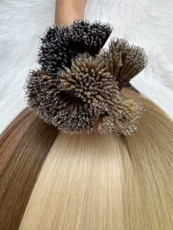 Straight #60 Natural Blonde Nano Ring Hair Extensions