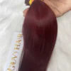 28 Inch Straight Red Wine Color I Tip Hair Extensions
