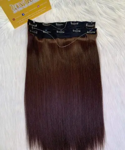 Straight #4 Medium Brown Halo Hair Extensions