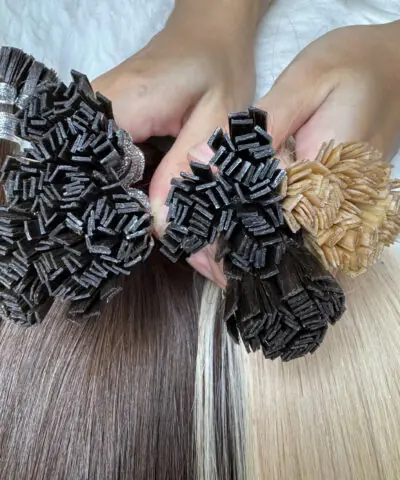 Straight #4 Natural Brown Human Hair Flat Tip Extensions