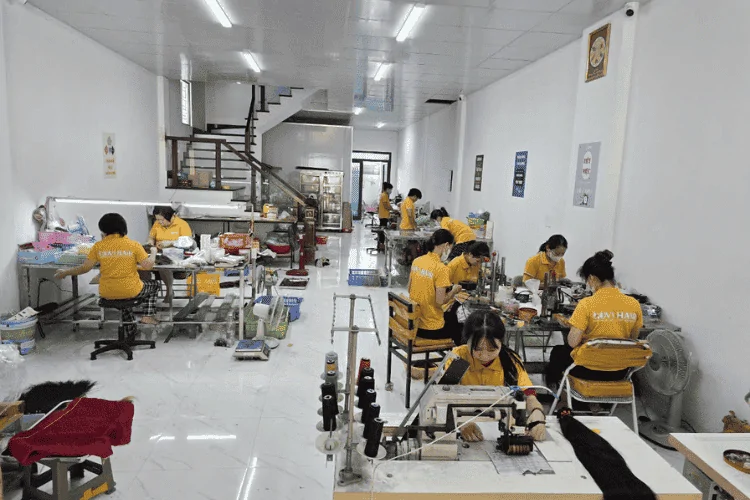 involves packaging the hair for shipment