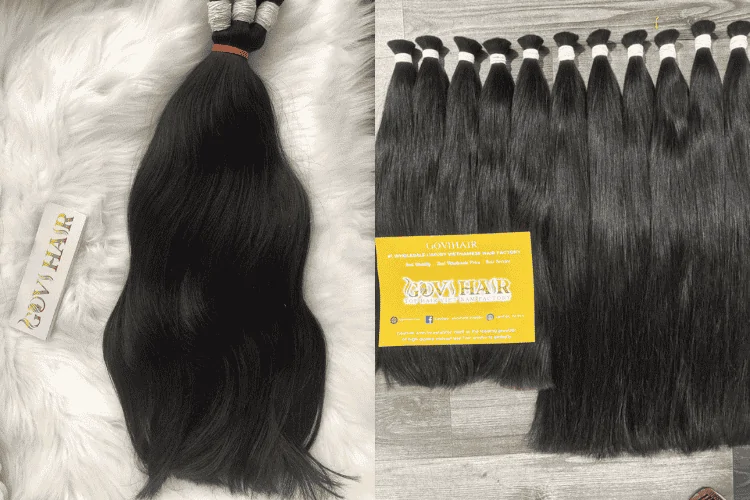 Raw hair is collected directly from donors in Vietnam