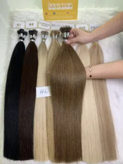 18 Inch Straight #6 Chestnut Brown Nano Ring Hair Extension