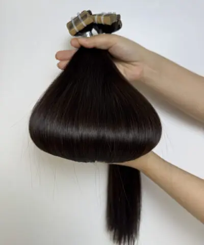 Natural Color Tape In Hair Extensions Virgin Hair