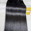 26 Inch #1B Natural Black Bone Straight Machine Weft Hair Extensions