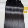 26 Inch #1B Natural Black Bone Straight Machine Weft Hair Extensions