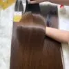 Bone Straight Machine Weft Hair Extensions 24 Inch Ombre Brown Dark Roots Color 11 26 Inch Ombre Dark Brown Bone Straight Machine Weft Hair Extensions