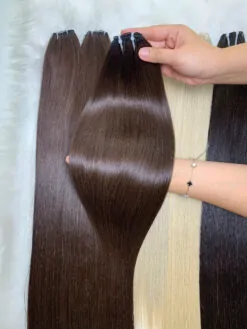 9D Feather Hair Extensions #4 Color Raw Vietnamese Hair