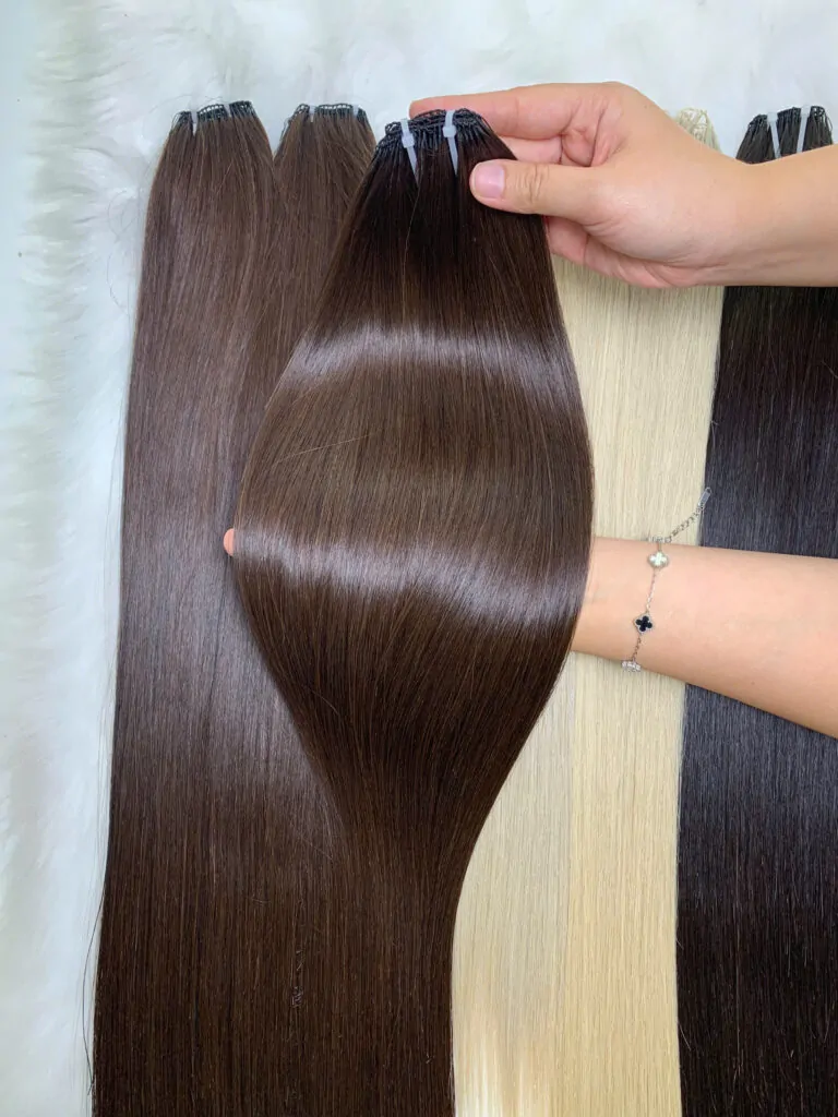 9D Feather Hair Extensions #4 Color Raw Vietnamese Hair