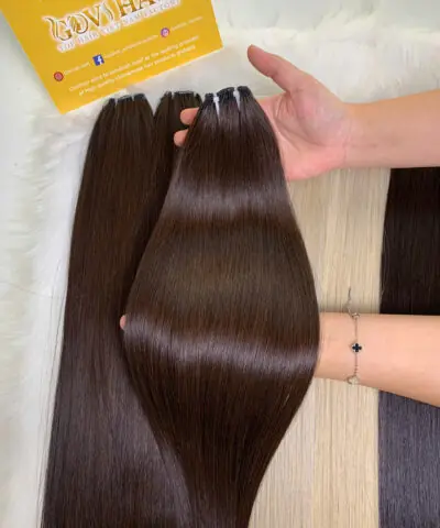 Feather Line Hair Extensions #4 Color Raw Vietnamese Hair