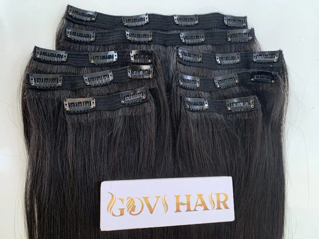 Clip in hair extensions natural color