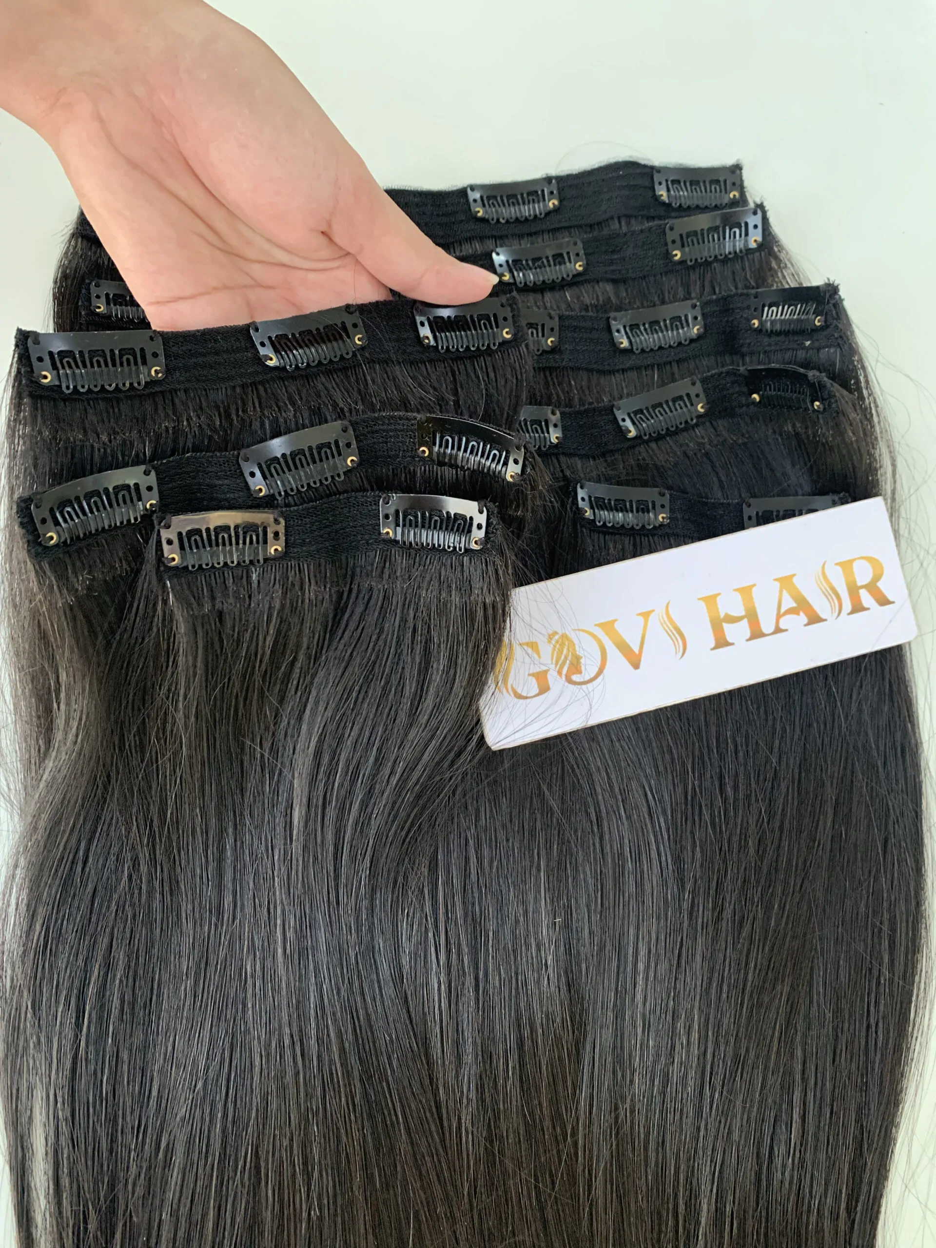 Clip in hair extensions natural made from Vietnamese hair