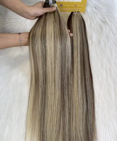 Weft Hair Extensions 26 Inch Mix Piano Blonde