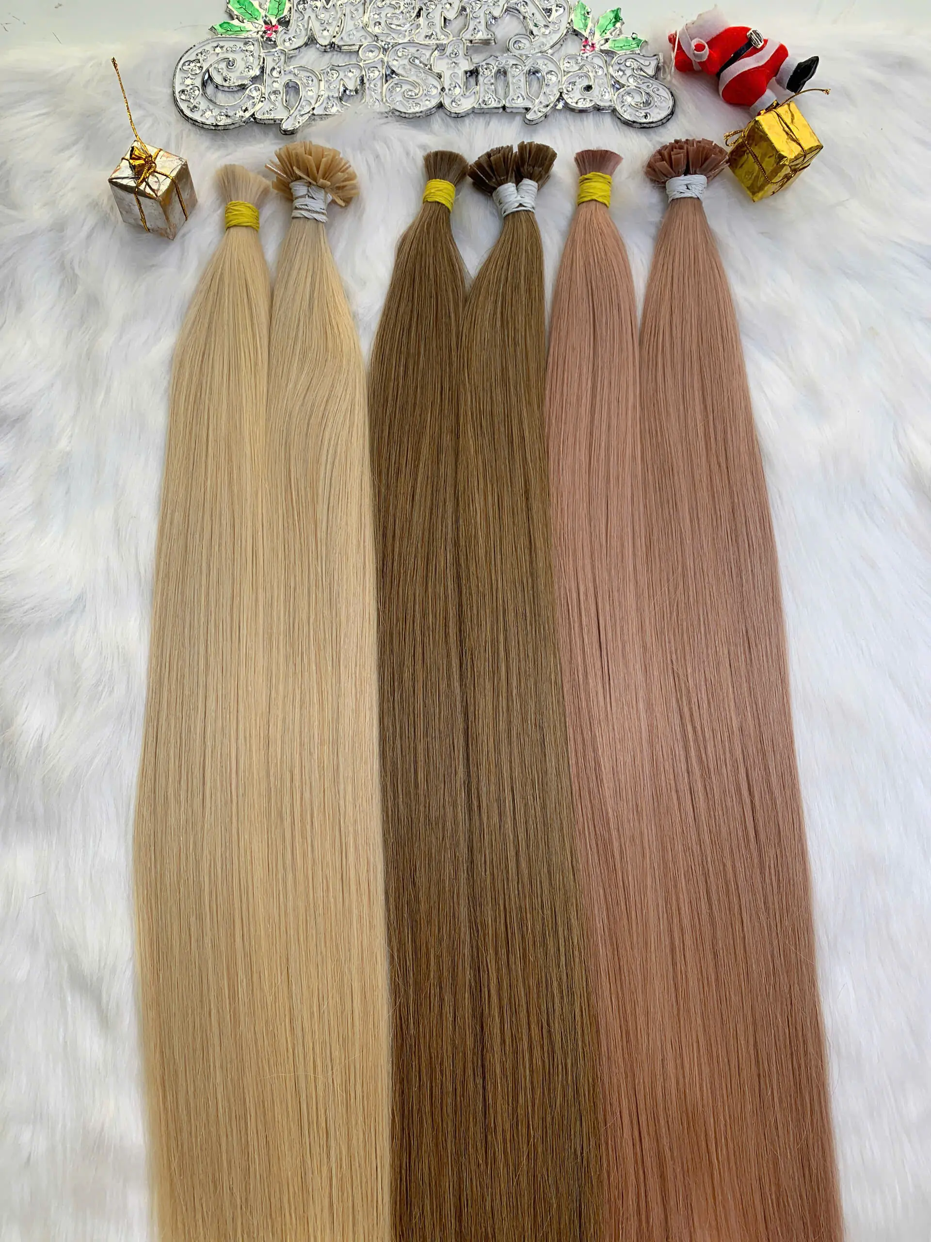 Straight Bulk Human Hair for Braiding 24 Inch #16C Cool Beige Blonde Color 4 Bulk Hair #16c Color Vietnamese Hair Extensions