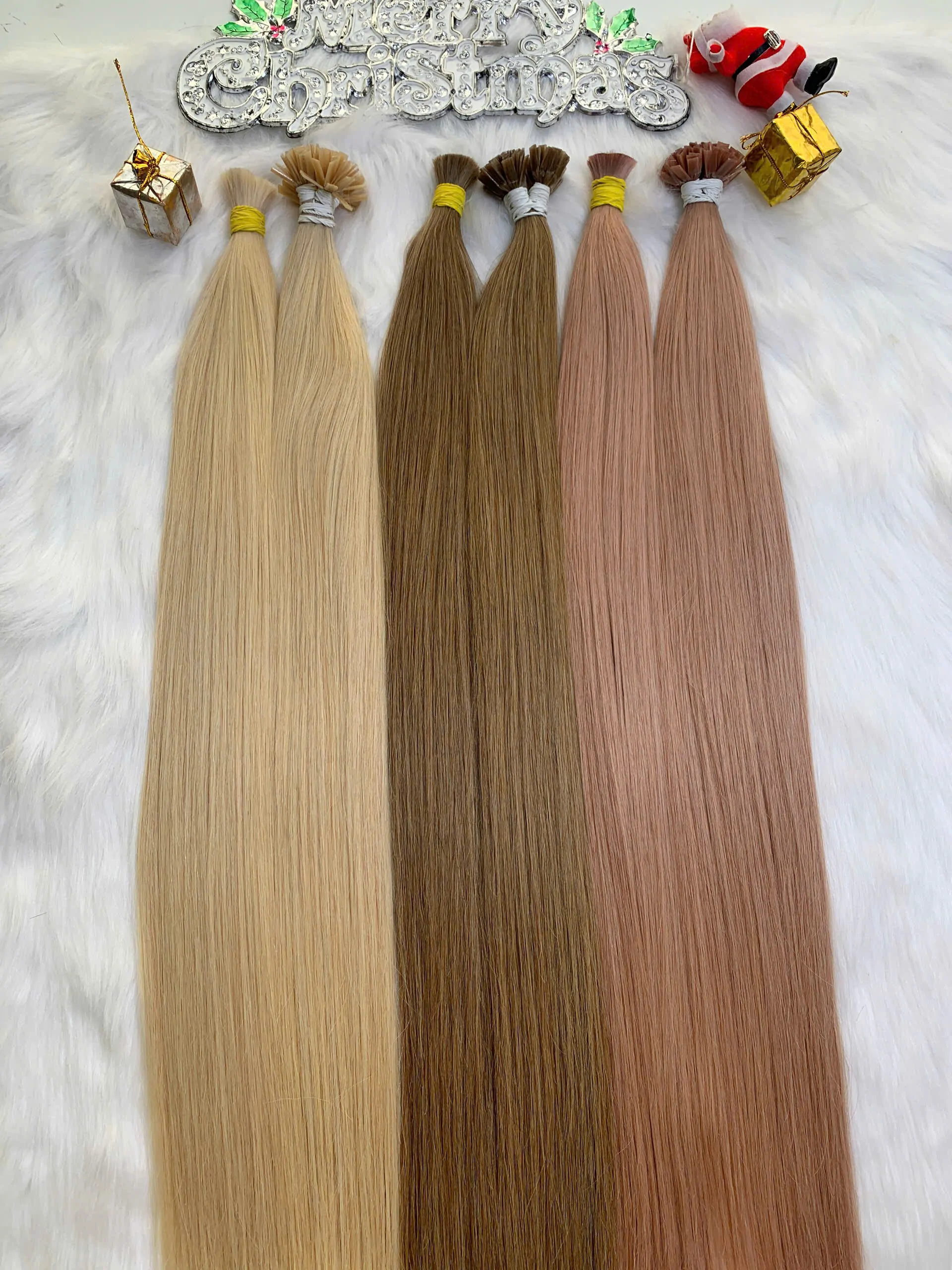 Straight Bulk Human Hair for Braiding 10c Color 3 Bulk Hair Blonde Color Vietnamese Hair Extensions