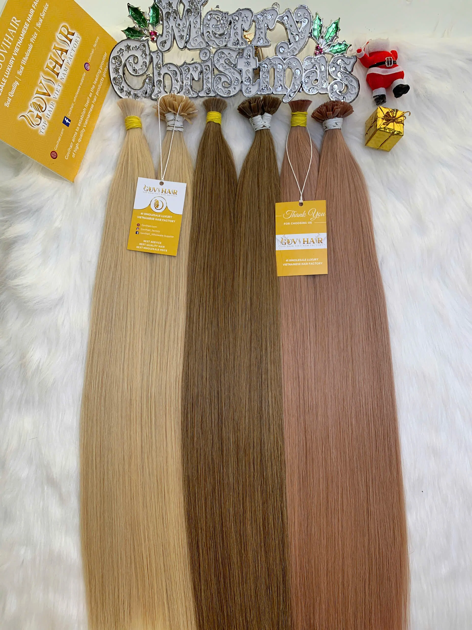 Straight Bulk Human Hair for Braiding 24 Inch #613 Blonde Color 3 Bulk Hair Blonde Color Vietnamese Hair Extensions