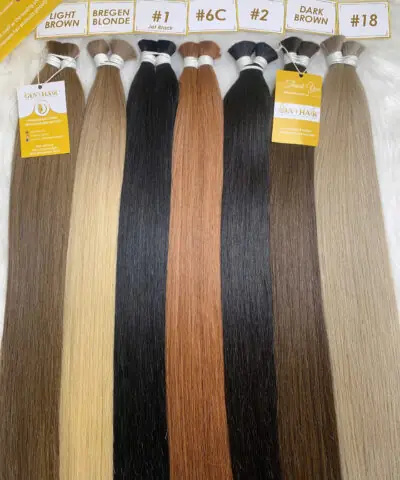 Bulk Hair Extensions #18 Color Premium Vietnamese Hair
