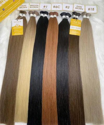 Bulk Hair Extensions #18 Color Premium Vietnamese Hair