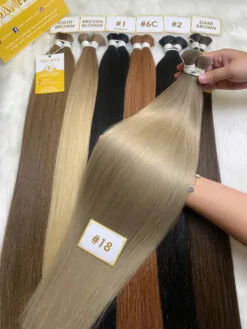 Straight Bulk Human Hair for Braiding 18 Color