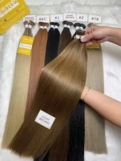 Bulk Hair Extension Light Brown Color Wholesale Vietnamese Hair