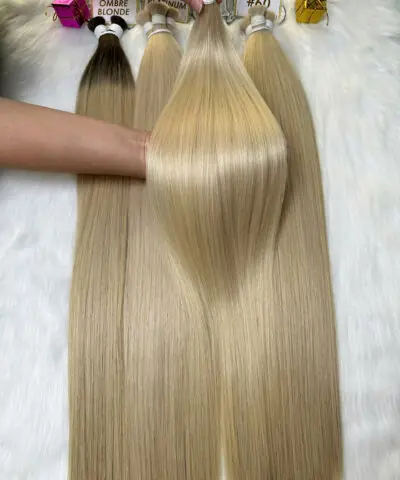 Bulk Hair Platinum Color Vietnamese Hair Extensions