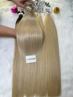Bulk Hair Platinum Color Vietnamese Hair Extensions