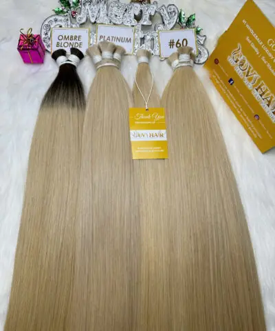 Bulk Hair Platinum Color Vietnamese Hair Extensions