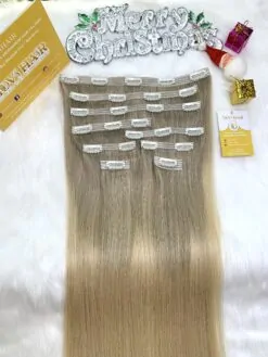 Clip in hair extensions Blonde Color Best Quality Vietnam Hair