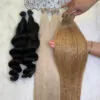 Double Layer Genius Weft Hair Extensions #6 Color Vietnamese Hair