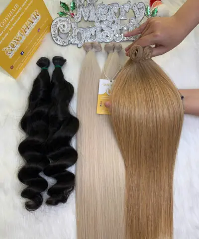 Double Layer Genius Weft Hair Extensions #6 Color Vietnamese Hair