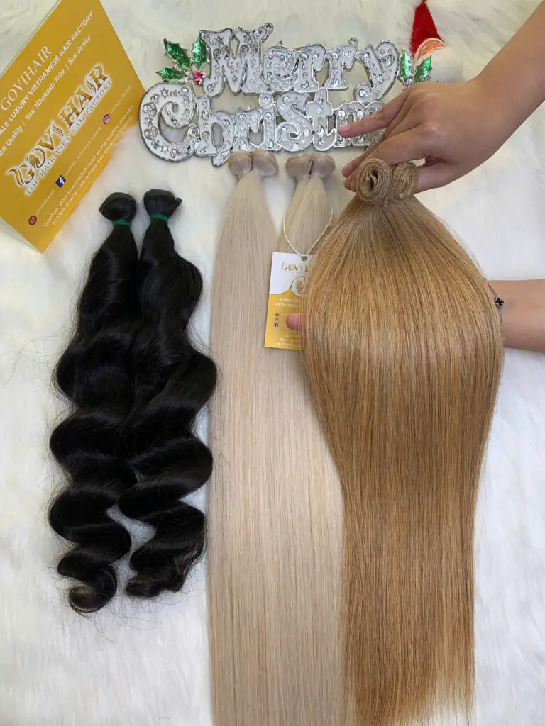 Double Layer Genius Weft Hair Extensions #6 Color Vietnamese Hair