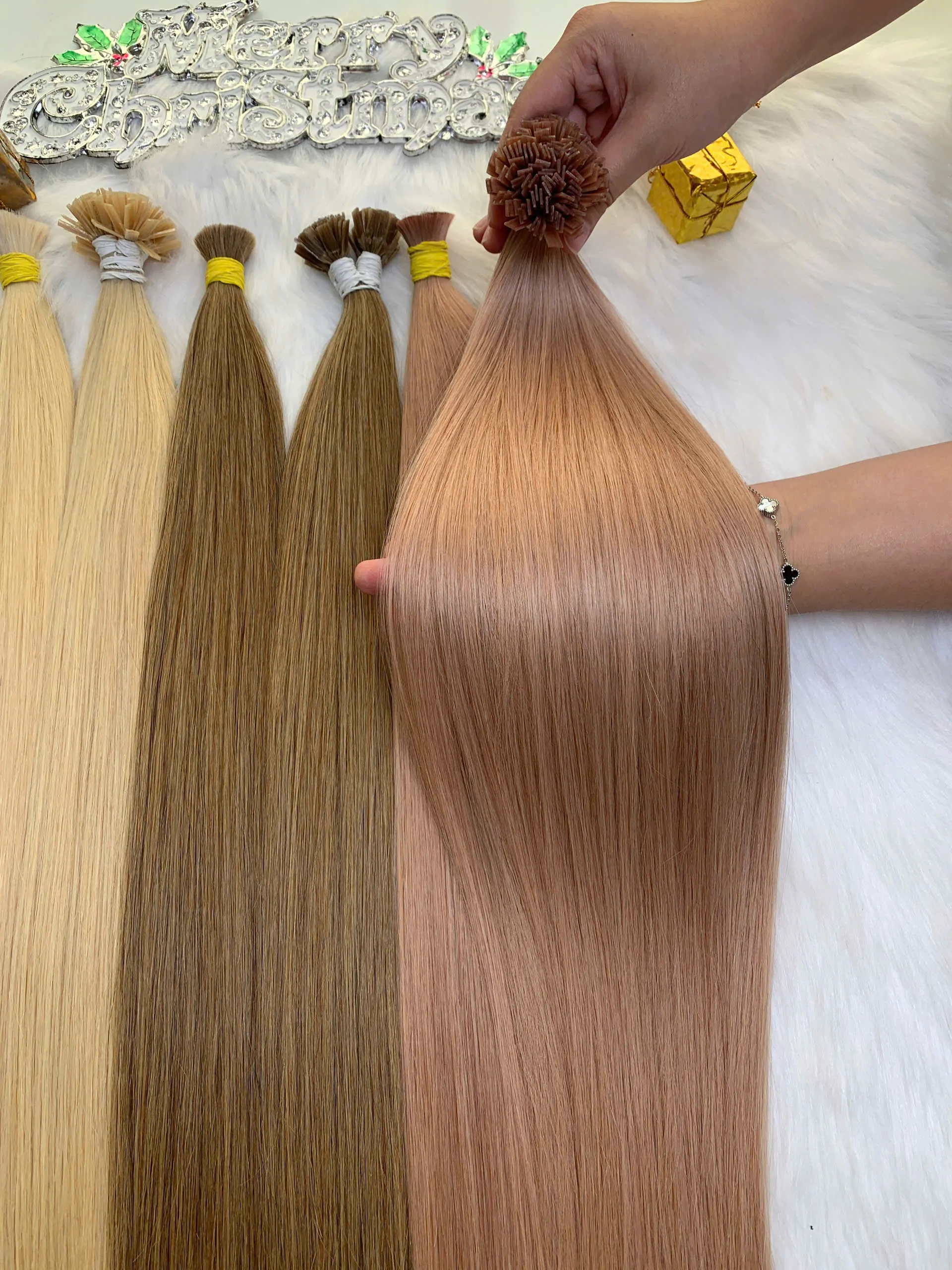 Flat Tip Hair Extensions #10c Color Raw Vietnamese Hair