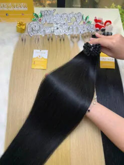 Flat Tip Hair Extensions Natural Color Virgin Vietnamese Hair