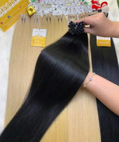 Flat Tip Hair Extensions Natural Color Virgin Vietnamese Hair